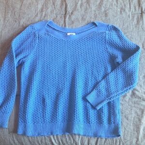 Old Navy Periwinkle Crewneck Textured Knit Sweater